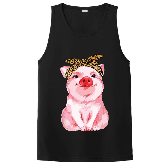 Pig Bandana Cute For Girl And Women Gift Awesome Performance Tank