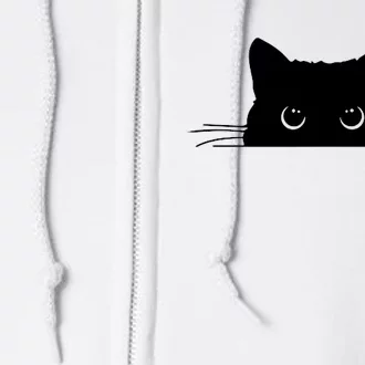 Pocket Black Cat Lover Adult Gift Full Zip Hoodie