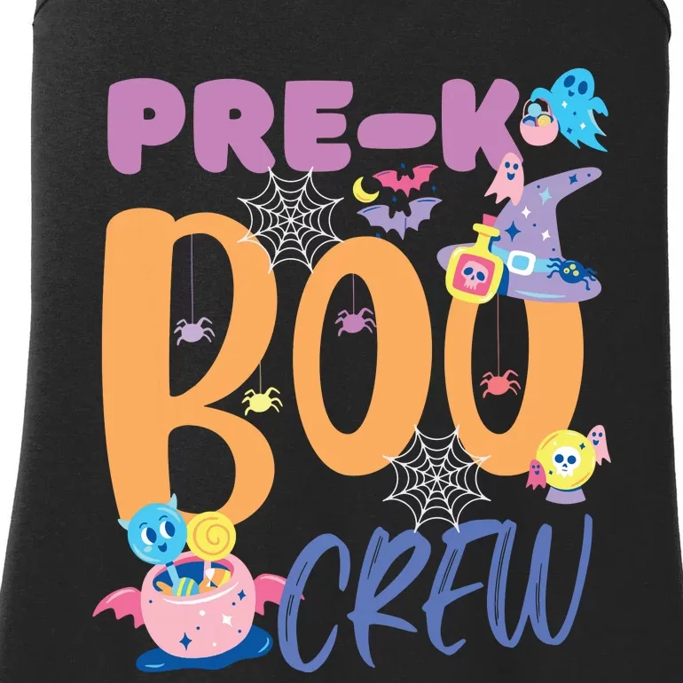 PreK Boo Crew Teacher Students Halloween Costume Party Team Ladies Essential Tank