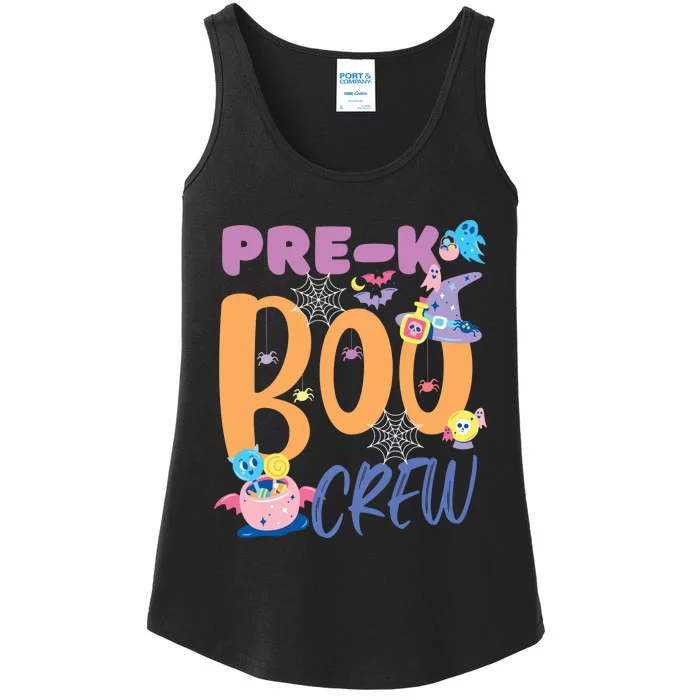 PreK Boo Crew Teacher Students Halloween Costume Party Team Ladies Essential Tank