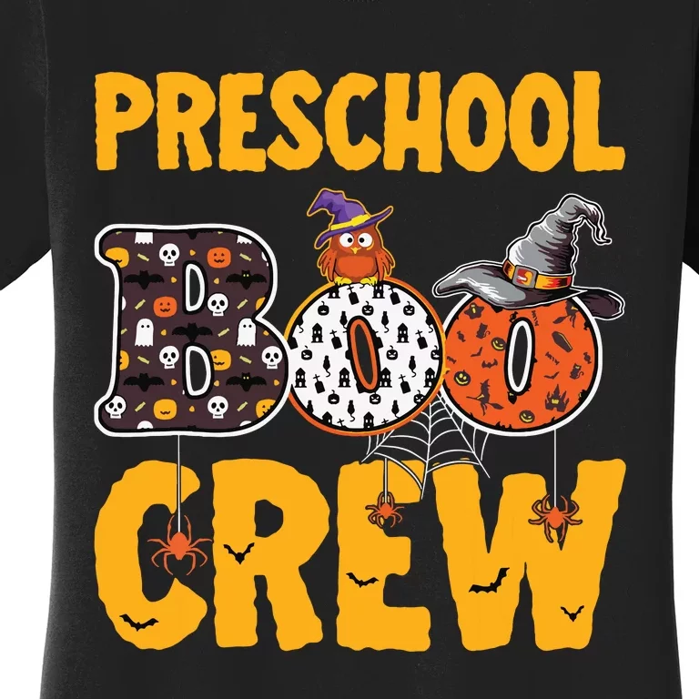 Preschool Boo Crew Student Teacher Team Halloween Costume Women's T-Shirt