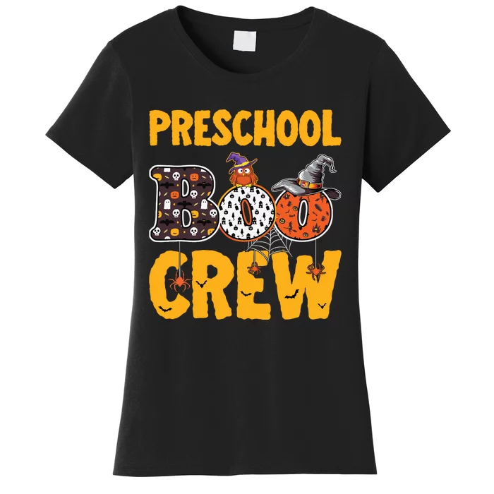 Preschool Boo Crew Student Teacher Team Halloween Costume Women's T-Shirt