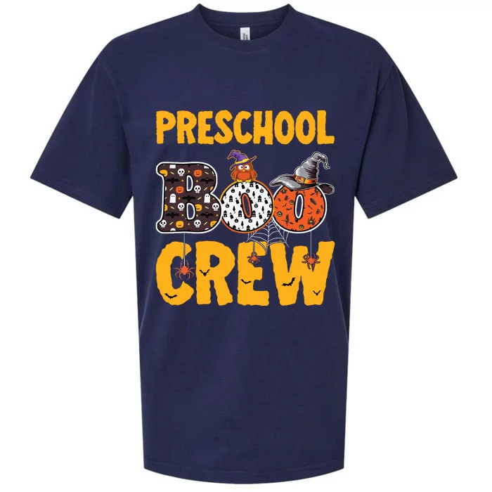 Preschool Boo Crew Student Teacher Team Halloween Costume Sueded Cloud Jersey T-Shirt