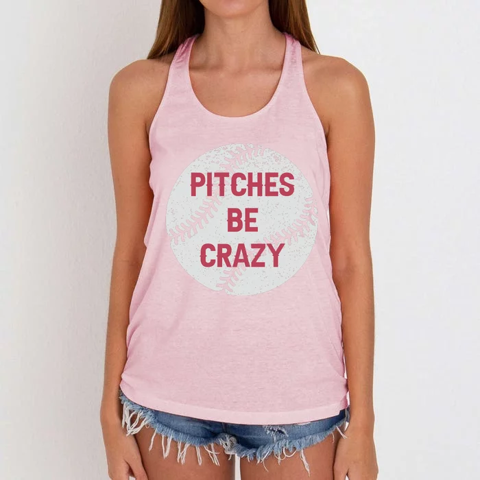 Pitches Be Crazy Women's Knotted Racerback Tank