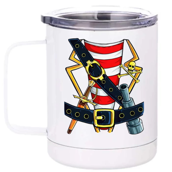 Pirate Buccaneer Costume Funny Halloween Novelty Front & Back 12oz Stainless Steel Tumbler Cup