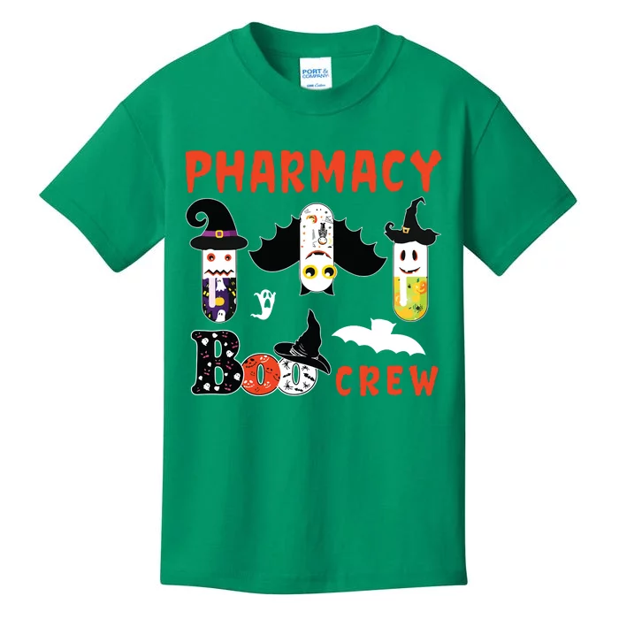 Pharmacy Boo Crew Pills Pharmacist Spooky Halloween Costume Kids T-Shirt