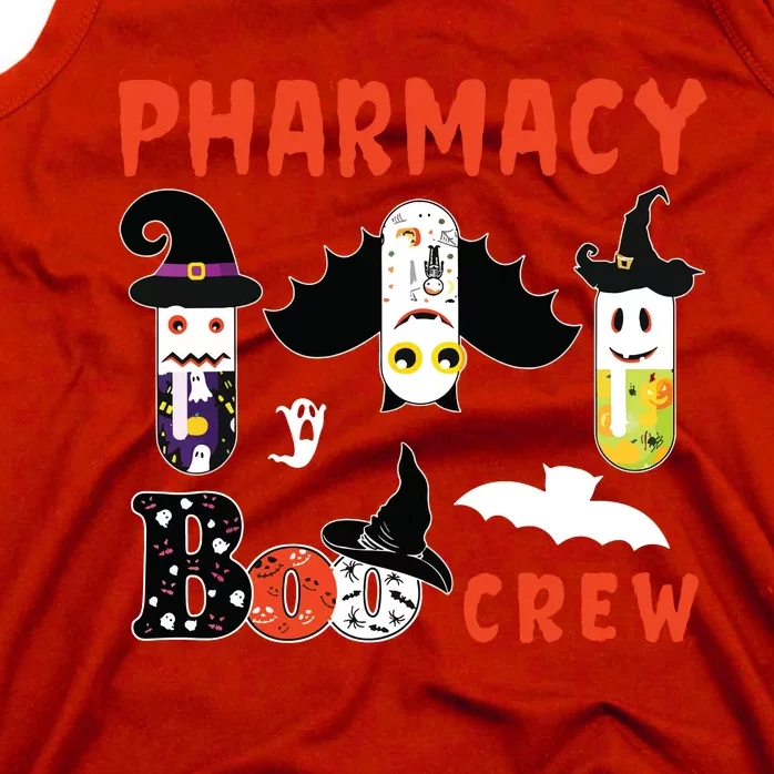 Pharmacy Boo Crew Pills Pharmacist Spooky Halloween Costume Tank Top