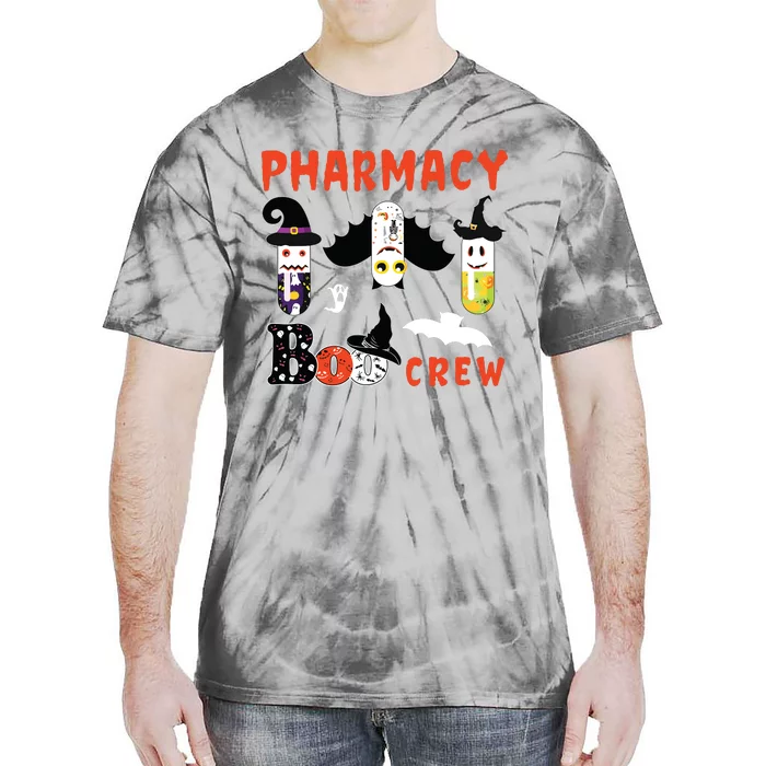 Pharmacy Boo Crew Pills Pharmacist Spooky Halloween Costume Tie-Dye T-Shirt