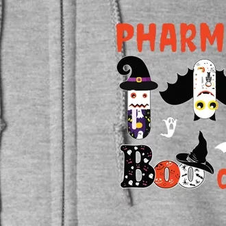 Pharmacy Boo Crew Pills Pharmacist Spooky Halloween Costume Full Zip Hoodie