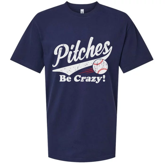 PITCHES BE CRAZY FUNNY BASEBALL MEME Sueded Cloud Jersey T-Shirt