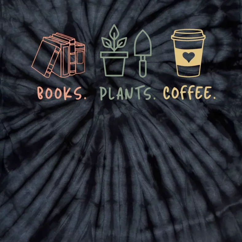 Plants Books Coffee Lover Tie-Dye T-Shirt