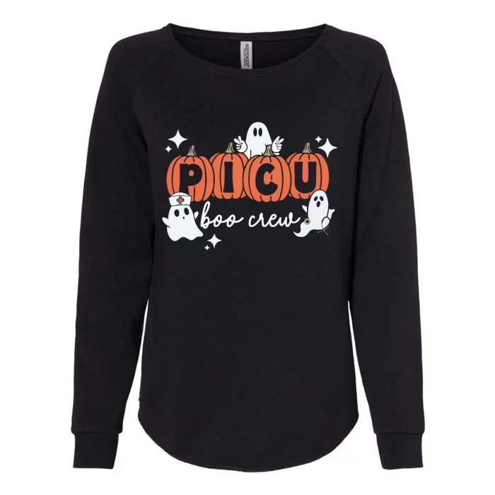 Picu Boo Crew Halloween Womens California Wash Sweatshirt