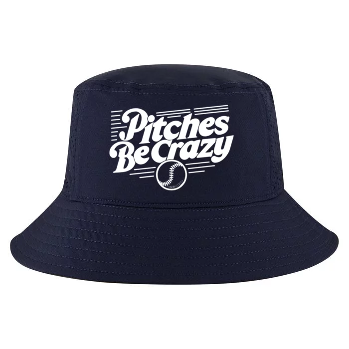 Pitches Be Crazy Softball Pitcher Gift Cool Comfort Performance Bucket Hat