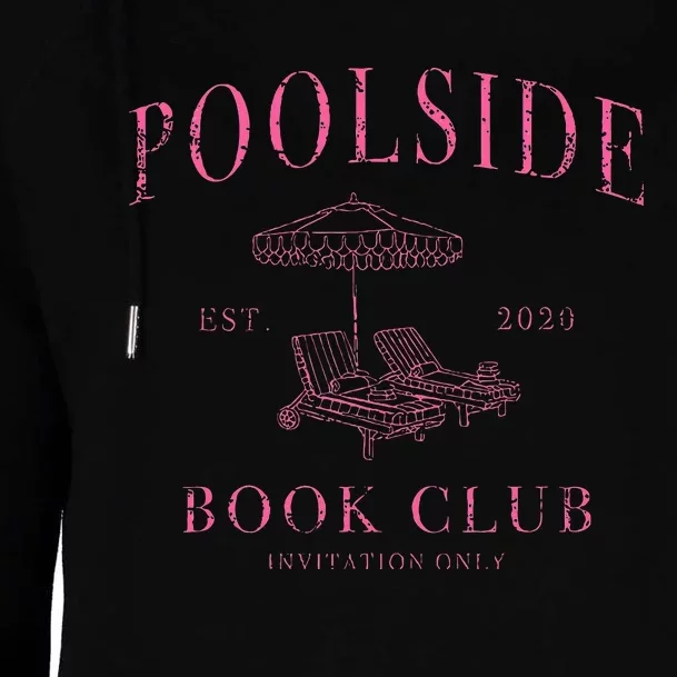 Poolside Book Club Womens Funnel Neck Pullover Hood