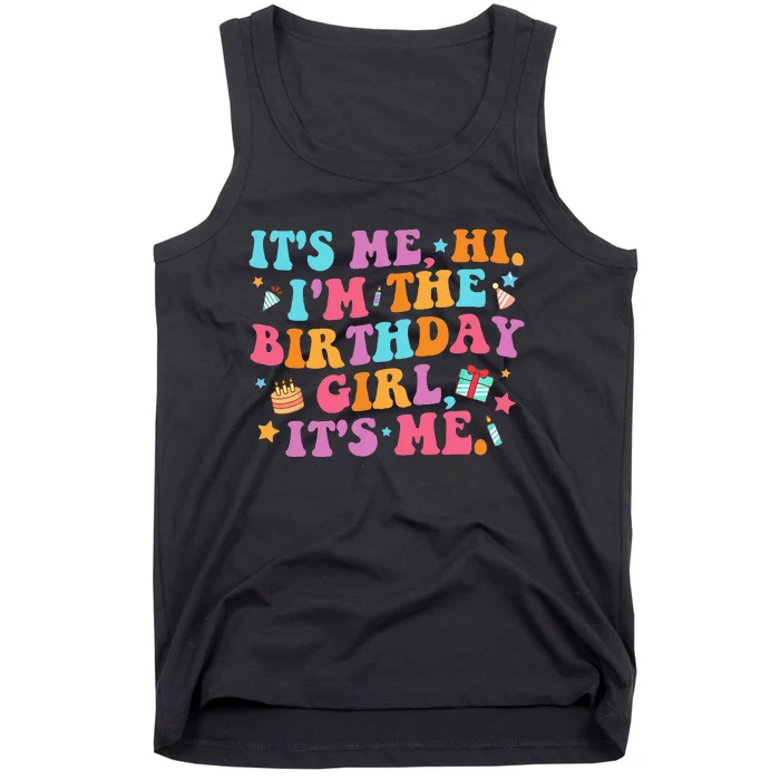 Personalized Birthday Celebration Name Badge Tank Top