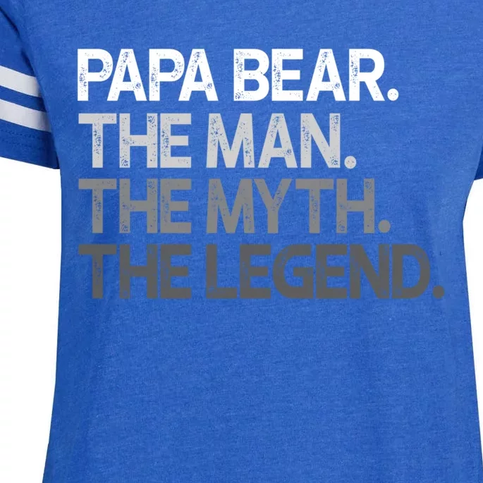 Papa Bear Cool Gift For Dads And Fathers: The Myth Legend Gift Enza Ladies Jersey Football T-Shirt