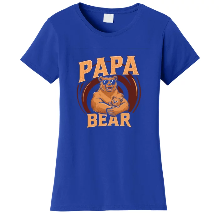 Papa Bear Cute Bears Family Father Dad Daddy Papa Bear Great Gift Women's T-Shirt