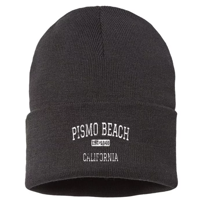 Pismo Beach California Ca Vintage Sustainable Knit Beanie