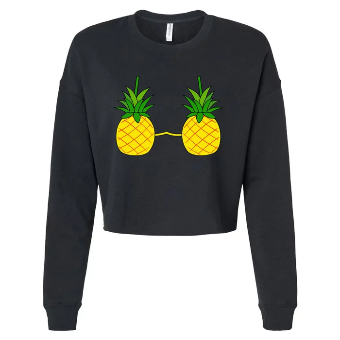 Pineapple Bra Costume Cute Easy Fruit Halloween Gift Cropped Pullover Crew