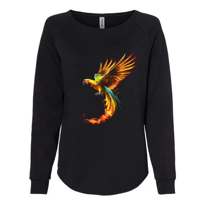 Parrot Bird Colorful Plume Feathers Birdwatching Gift Cute Gift Womens California Wash Sweatshirt