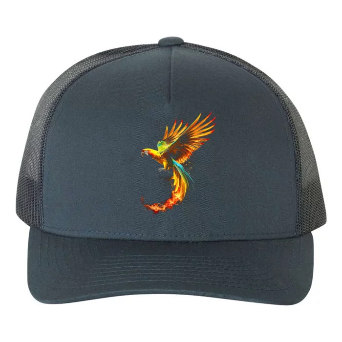 Parrot Bird Colorful Plume Feathers Birdwatching Gift Cute Gift Yupoong Adult 5-Panel Trucker Hat