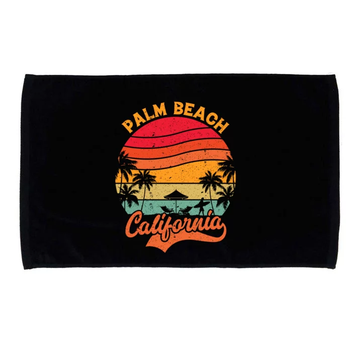 Palm Beach California Surfing Paradise Microfiber Hand Towel