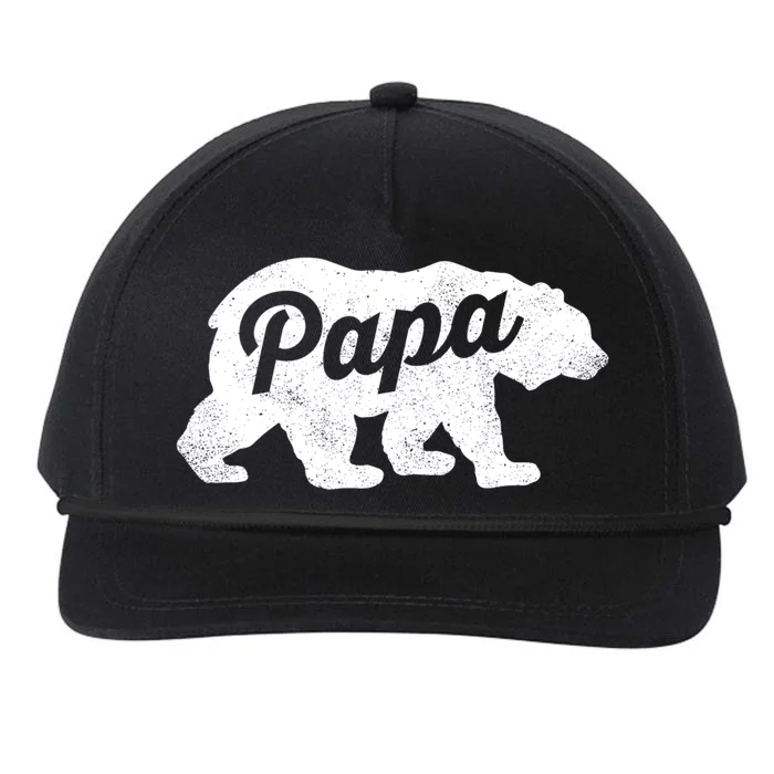 Papa Bear Cute Fathers Day Top Gift Snapback Five-Panel Rope Hat