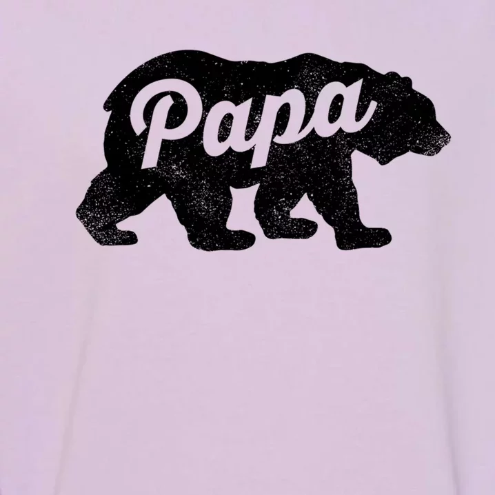 Papa Bear Cute Fathers Day Top Gift Garment-Dyed Sweatshirt