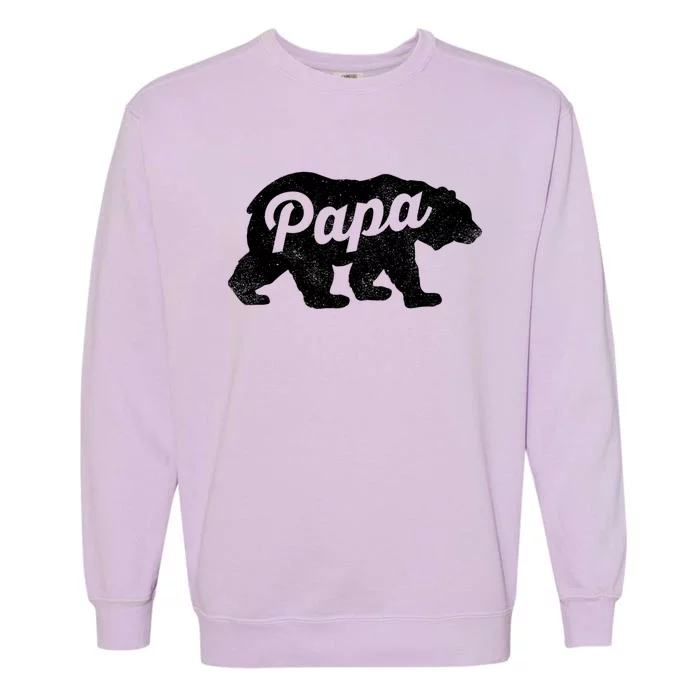 Papa Bear Cute Fathers Day Top Gift Garment-Dyed Sweatshirt