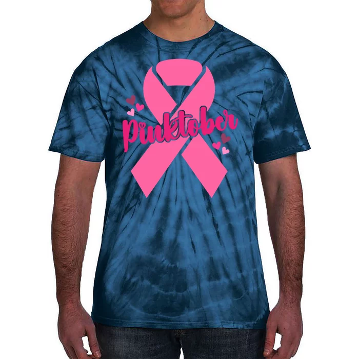 Pinktober Breast Cancer Awareness October Tie-Dye T-Shirt