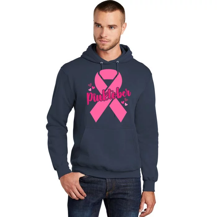 Pinktober Breast Cancer Awareness October Tall Hoodie