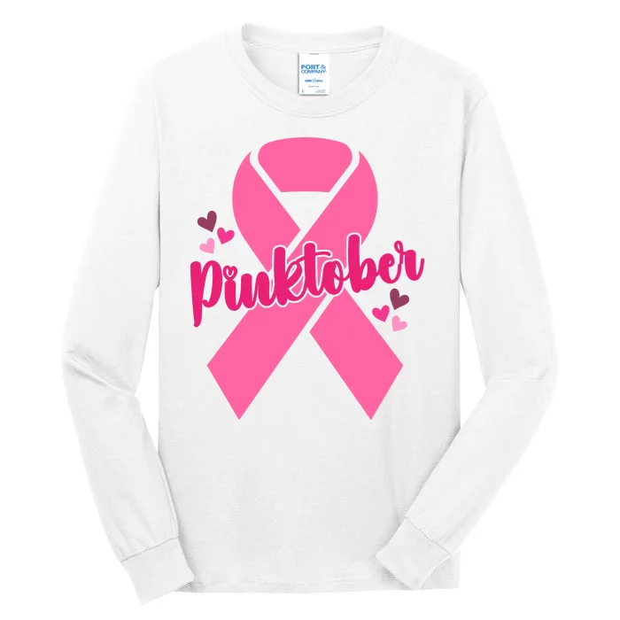 Pinktober Breast Cancer Awareness October Tall Long Sleeve T-Shirt