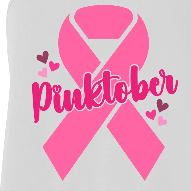 Pinktober Breast Cancer Awareness October Women's Racerback Tank