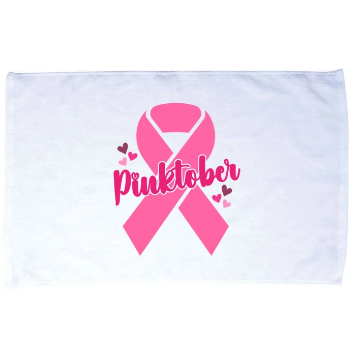 Pinktober Breast Cancer Awareness October Microfiber Hand Towel