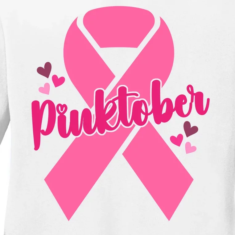 Pinktober Breast Cancer Awareness October Ladies Long Sleeve Shirt