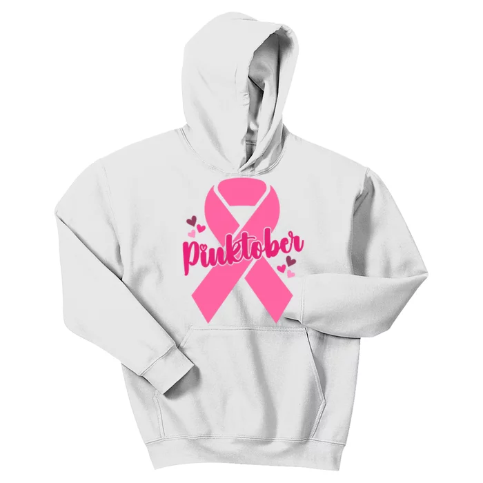 Pinktober Breast Cancer Awareness October Kids Hoodie