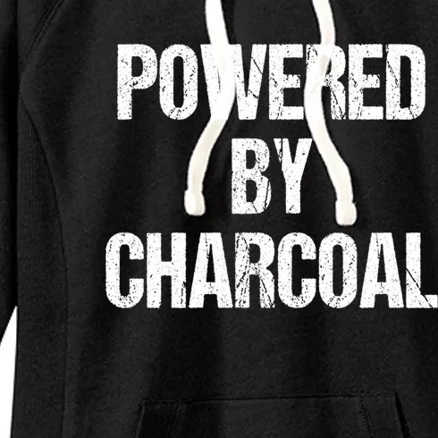 Powered By Charcoal Bbq Grill Barbecue Gift Women's Fleece Hoodie