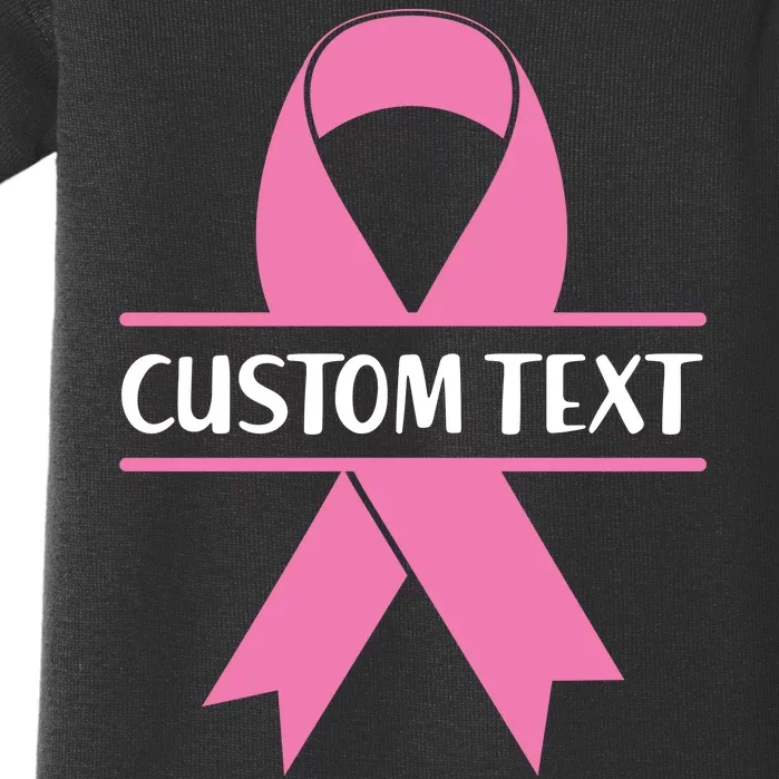 Personalize Breast Cancer Awareness Custom Text Baby Bodysuit