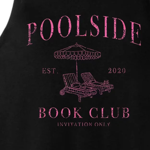 Poolside Book Club Relaxing Design Ladies Tri-Blend Wicking Tank