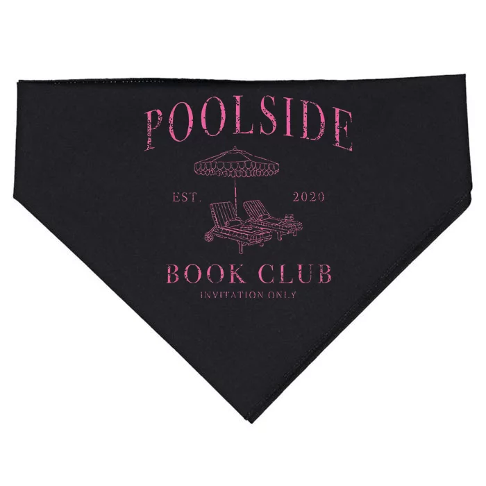 Poolside Book Club Relaxing Design USA-Made Doggie Bandana