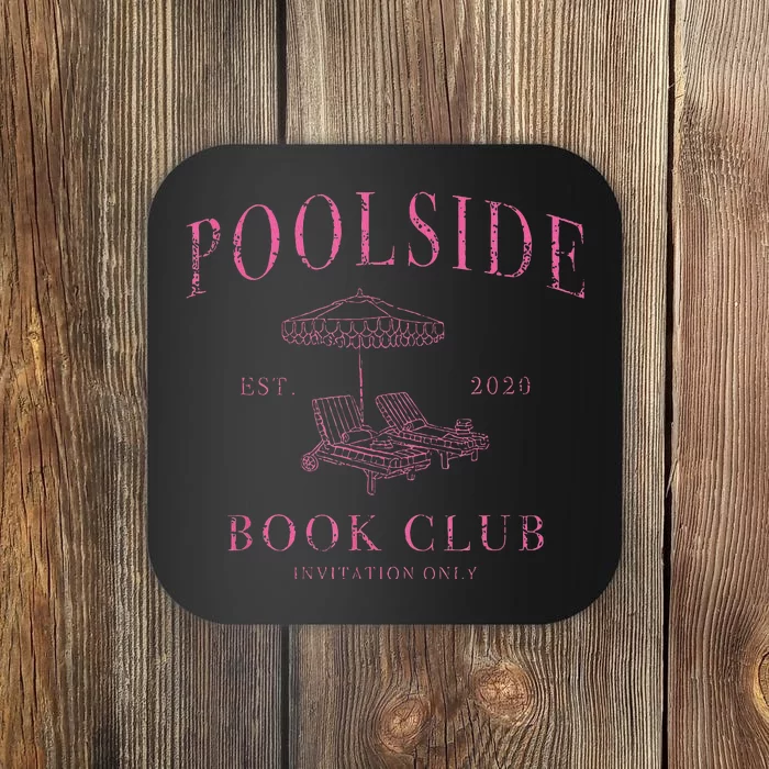 Poolside Book Club Relaxing Design Coaster