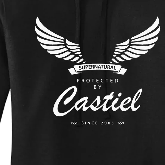 Protected By Castiel Supernatural Women's Pullover Hoodie