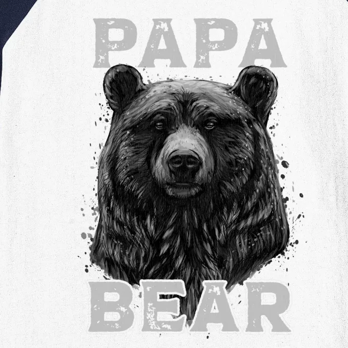 Papa Bear Cute Gift Baseball Sleeve Shirt