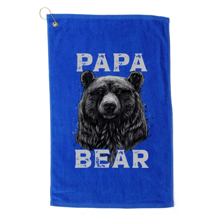 Papa Bear Cute Gift Platinum Collection Golf Towel