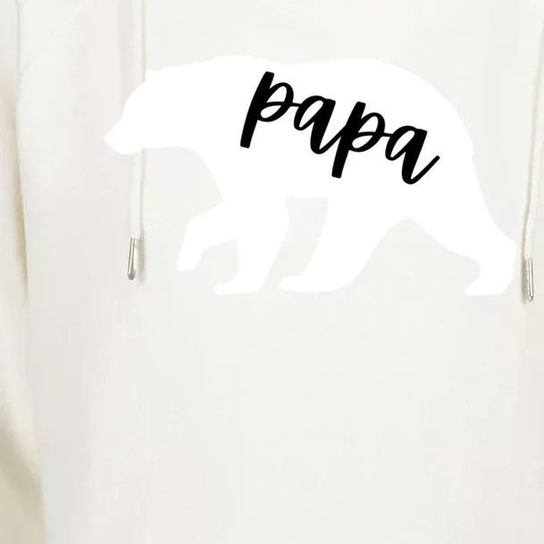 Papa Bear Cute Gift Womens Funnel Neck Pullover Hood