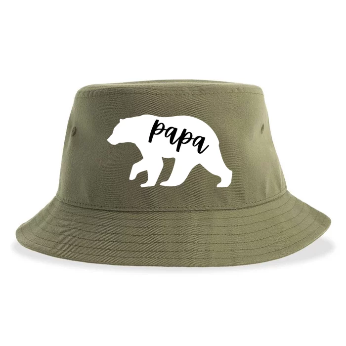 Papa Bear Cute Gift Sustainable Bucket Hat