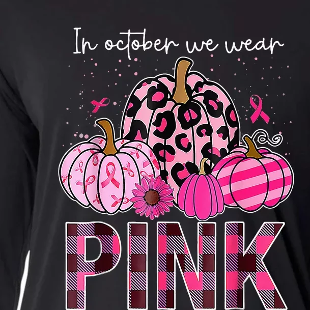 Pumpkin Breast Cancer Awareness Cooling Performance Long Sleeve Crew