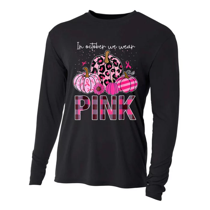 Pumpkin Breast Cancer Awareness Cooling Performance Long Sleeve Crew