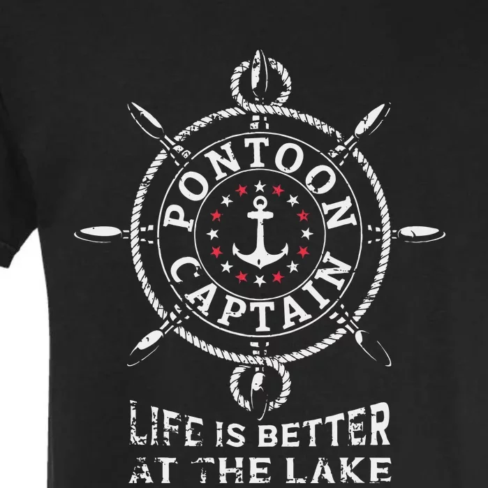 Pontoon Boat Captain Lake Boating Pontooning Garment-Dyed Heavyweight T-Shirt