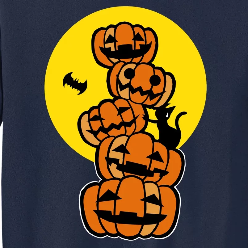 Pumpkin Bat Cat Tall Sweatshirt